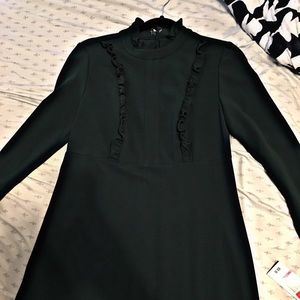 Mock Neck Midi Dress